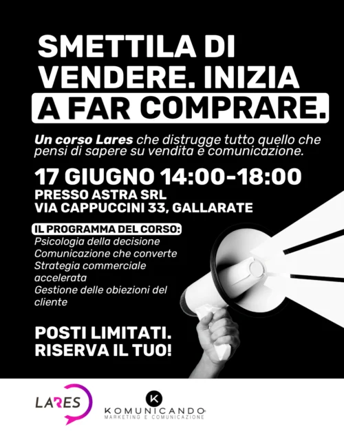 Locandina Smettila di vendere. Inizia a comprare, Italia di Lares